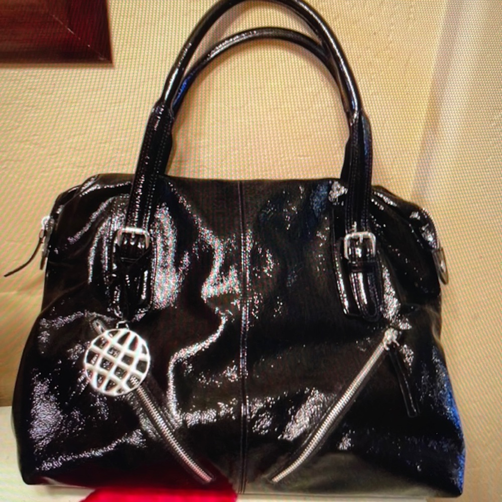 Dumond Genuine Brazilian Patent Leather Satchel Like New Conditions